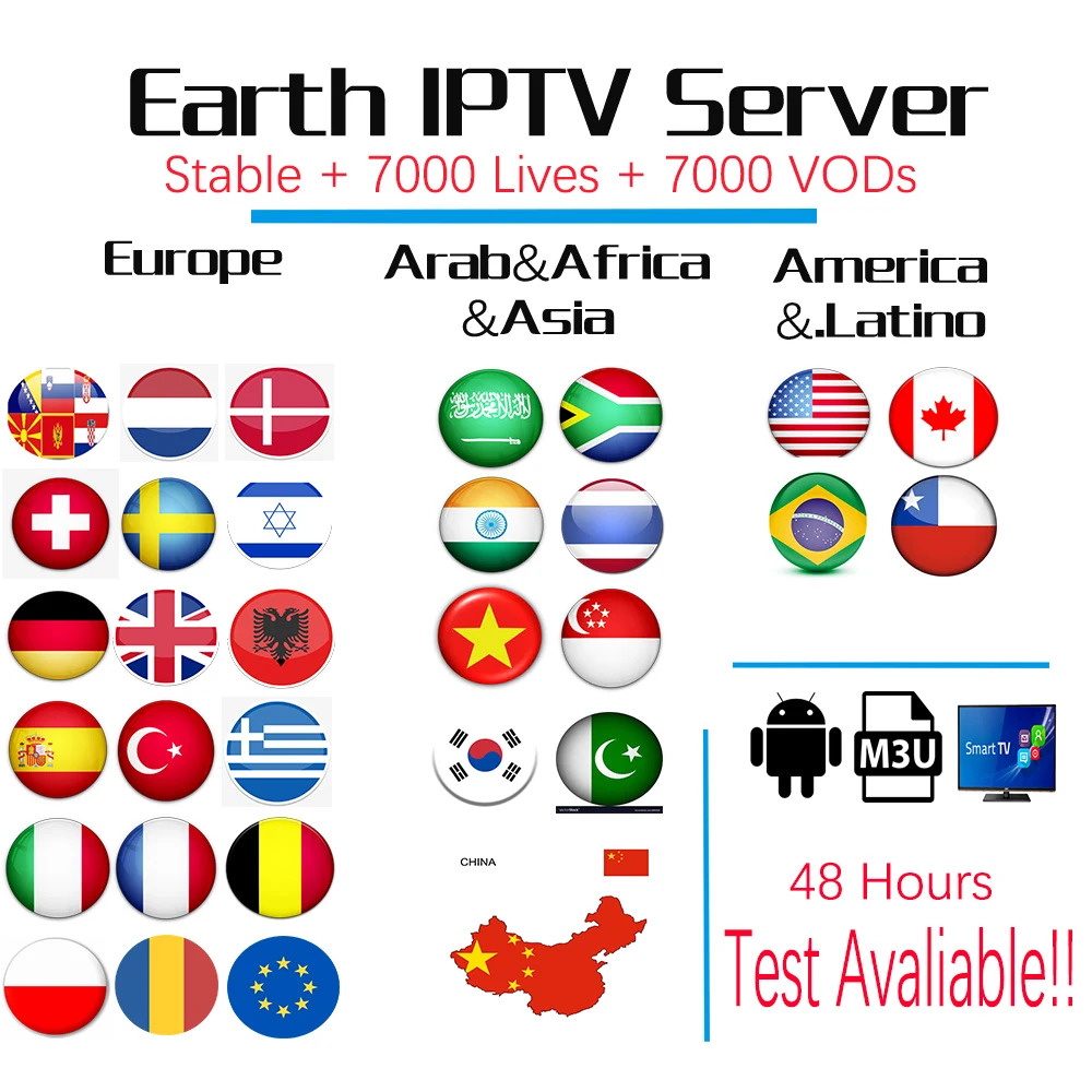 

7000 Channel 7000VOD 1/3/6/12 Month IPTV Subscription For Norway Sweden Switzerland Netherland Spain DE UK USA Europe World IPTV
