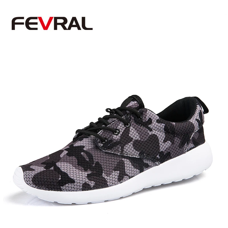 

FEVRAL Brand Men Comfortable Camouflage Sneakers Casual Shoes Men Lace up Loafers Mesh Shoes Men Working Footwear Size 38~45