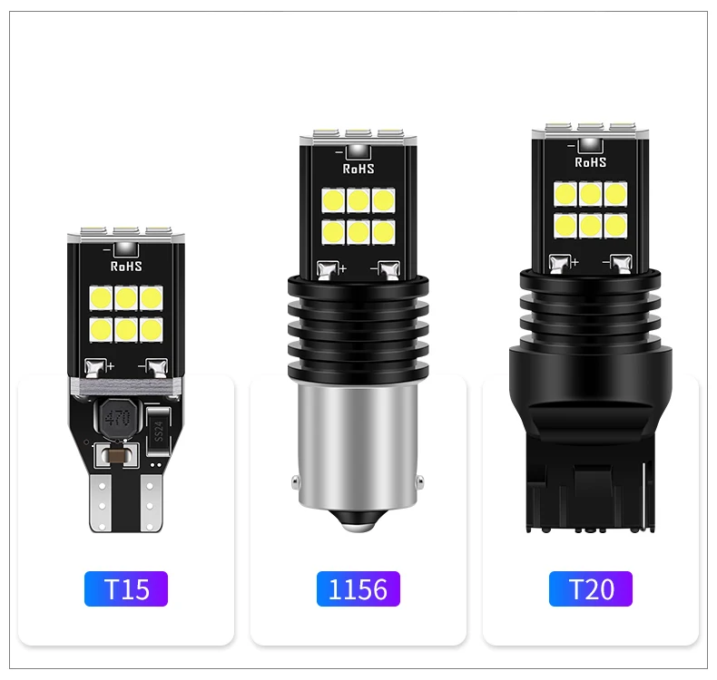 1 шт. супер яркий T15 W16W T20 W21W 1156 P21W светодиодный светильник заднего хода CANBUS без ошибок задний тормозной светильник s сигнальные лампы