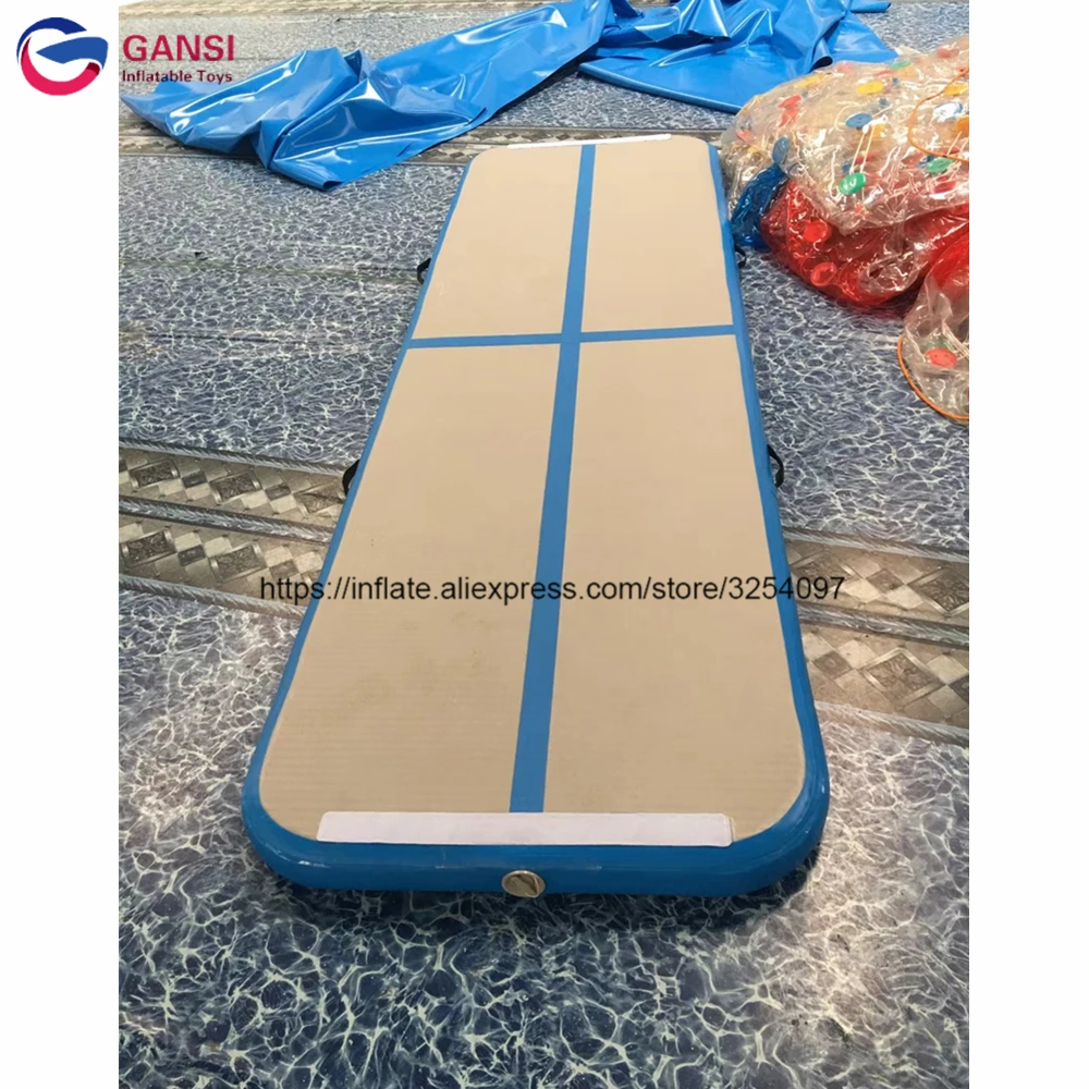 New Design 4*1*0.2M Outdoor Inflatable Fabric Gymnastics Equipment Tumbling Gym Mat For Adult Promotion Air Inflatable Track floor air track inflatable gymnastics mat cheap airtrack tumble square air track mat matt tumbling 5 meter for gymnastics kids