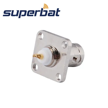 

Superbat BNC 4 Hole Panel Mount Female Jack with solder Cup Straight RF Coaxial Connector