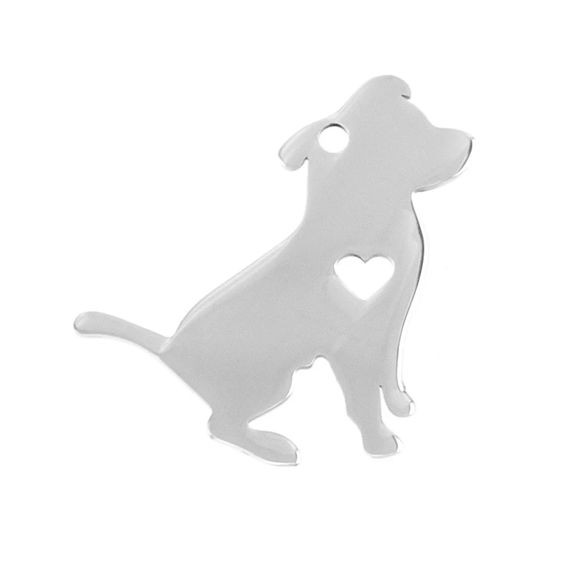 

My Dog Parson Russell Terrier Puppy Pendant Pet ID Stainless Steel Blank Dog Tag for Print Jewelry Mirror Polish Wholesale 10pcs