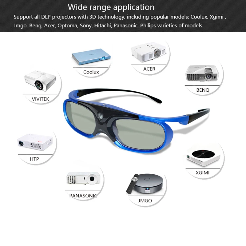 4 шт. активные перезаряжаемые 3D DLP очки поддержка 144 Гц для Xgimi Z3/Z4/Z6/H1/H2 Nuts G1/P2 BenQ acer и DLP LINK проектор