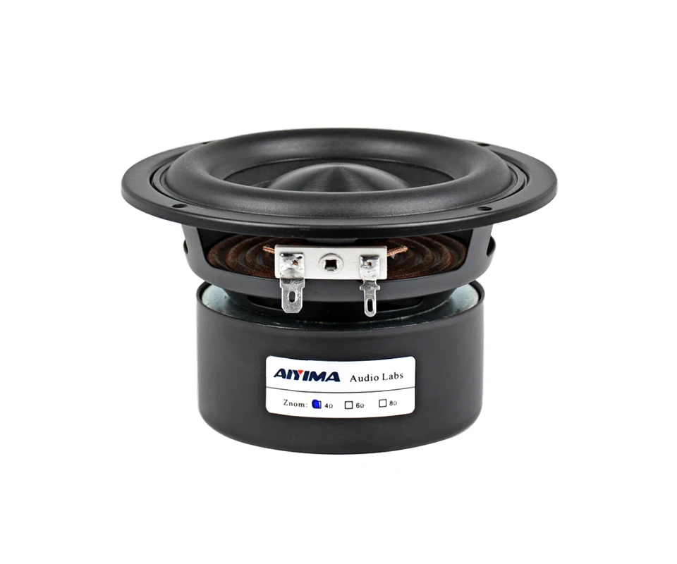 AIYIMA 1 шт. 4 дюйма 40 Вт аудио динамик 4/8 Ом полный диапазон бас-динамик s Altavoz Portatil НЧ-динамик Hifi стерео громкий динамик s DIY