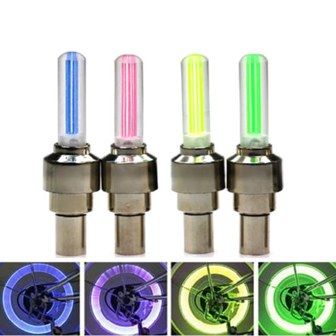 Best 2019 Brand New 4pcs/Set Bicycle Cycling Tyre Wheel Valve Neon Firefly Spoke LED Lamp High Quality Bikes Lights with Battery 16 Best 2019 Brand New 4pcs/Set Bicycle Cycling Tyre Wheel Valve Neon Firefly Spoke LED Lamp High Quality Bikes Lights with Battery 16