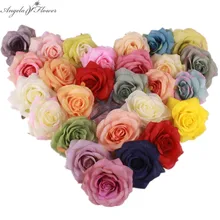 5 шт./лот DIY Шелковые Розы Искусственные Свадебные фальшивые Цветы DIY дорожный светодиодный букет невесты отель фон украшение стены