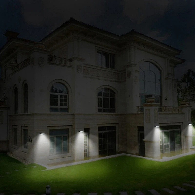 16 Led Solar Optically Controlled Garden Security Lamp Outdoor Waterproof Light