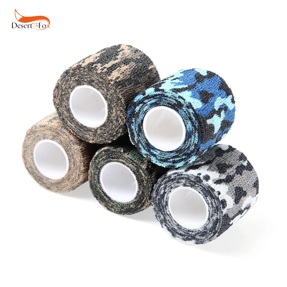 

5 Color Camping Hunting Camouflage Stealth Tape Outdoor Sport Hunting Bionic Wrap Adhesive Nonwoven Fabric Camouflage Tape