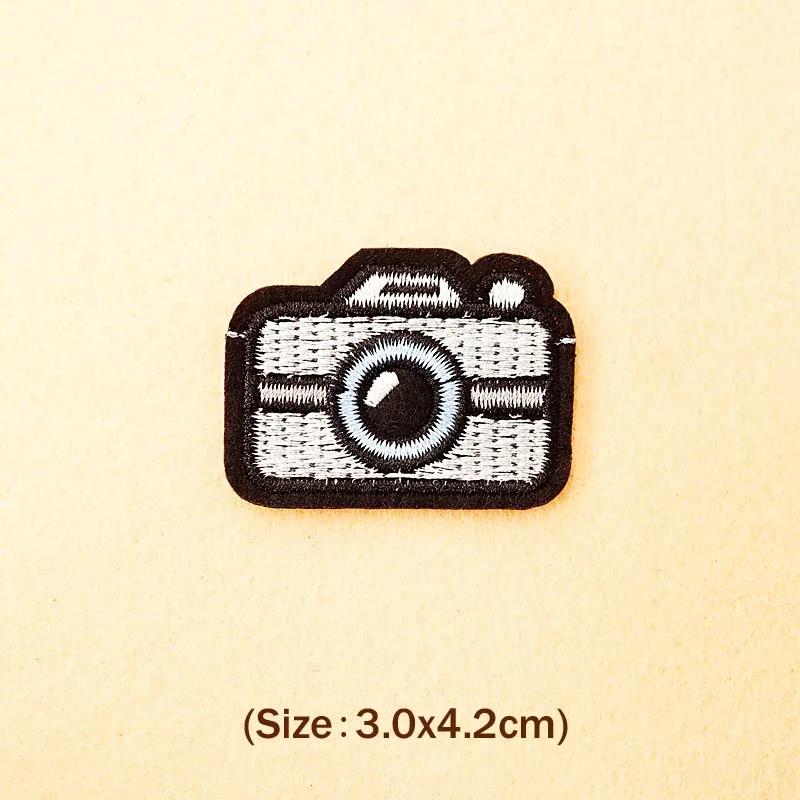 Камера фен нашивка «Ракета» значки вышитая аппликация Швейные железные наклейки на одежду Одежда Аксессуары - Цвет: D