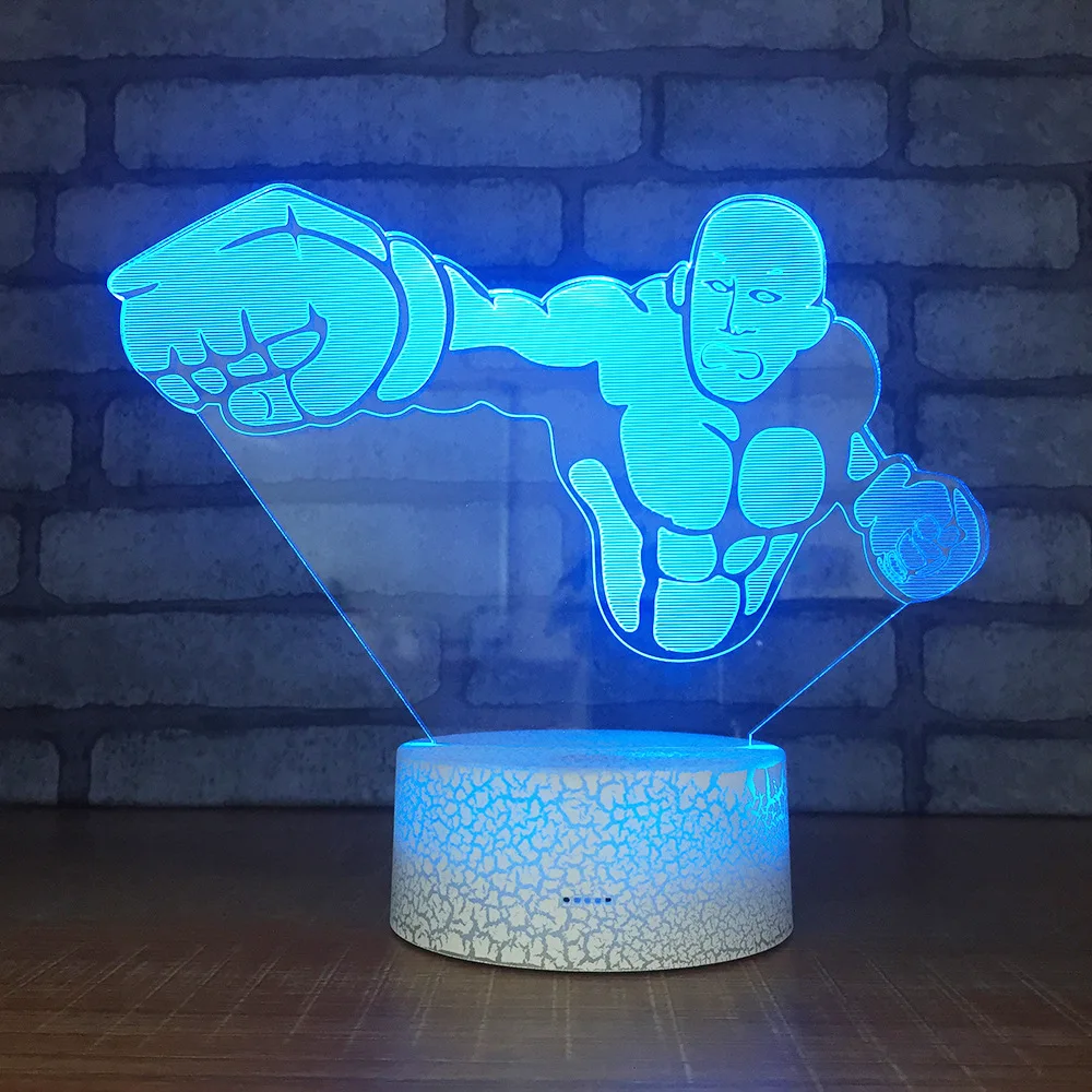Аниме One Punch Man светодиодный светильник ночник 7 цветов изменение настольная лампа