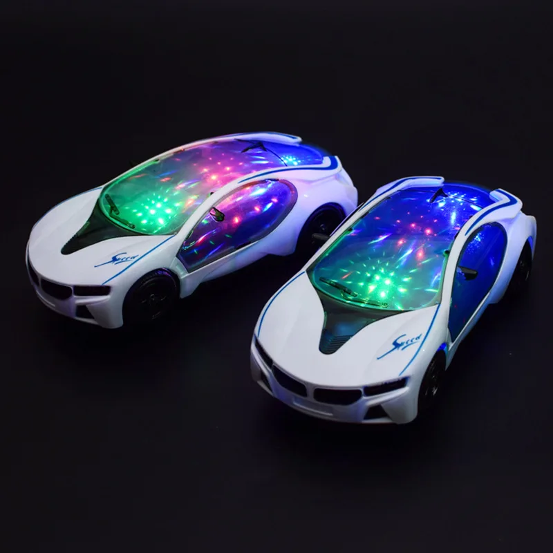 XQ Novelty LED Flash Light Music Car Toys Universal Wheel Model