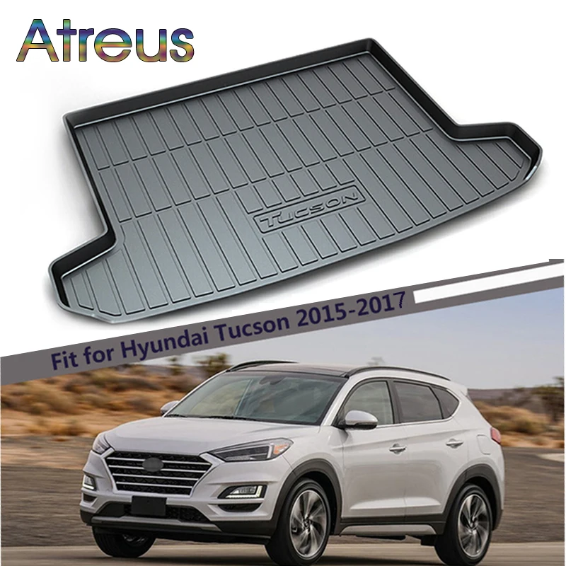 Atreus автомобиль задний багажник коврик прочный ковер для hyundai Tucson 2017 2016 2015 Anti-коврик для hyundai tucson аксессуары