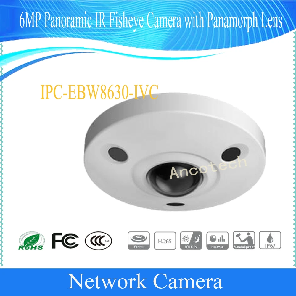 Free Shipping DAHUA IP Camera CCTV 6MP Panoramic Network IR Fisheye
