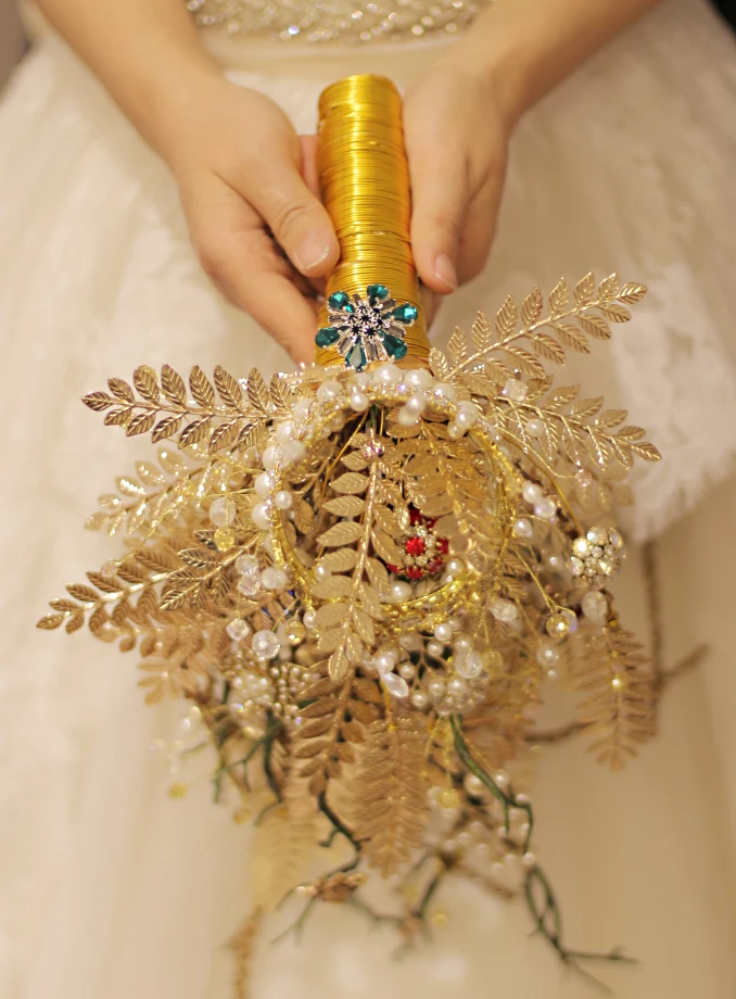 Женский Букет невесты с жемчужинами в готическом стиле|flower bouquet wedding|bouquet weddinghold