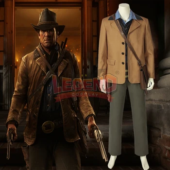 

Cosplaylegend Game Red Dead Redemption 2 Authur Morgan adult costume all size custom made outfit with hat bag without shoes