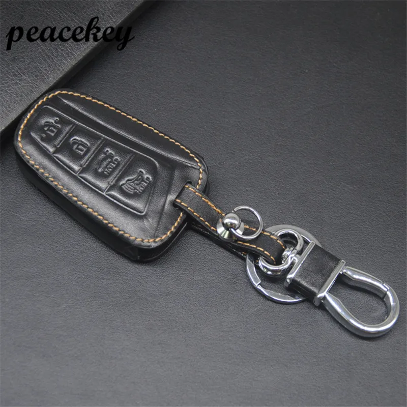 Кожаный чехол для Hyundai Santa Fe Tucson IX45 Genesis Equus 4 кнопки дистанционного управления|car key