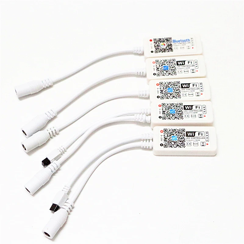 

DC 5V 12V 24V 5050 3528 RGB RGBW RGBWW LED Strip light IR Remote iOS Android Phone App Wireless Bluetooth WiFi Mini Controller