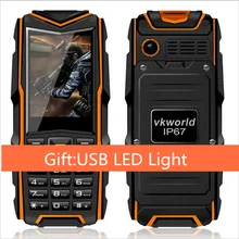 Free Gift Russia Original VKWorld Stone V3 IP67 Waterproof Phone Dustproof Shockproof 2.4'' Dual Sim 5200mAh Battery GSM Phone(China (Mainland))