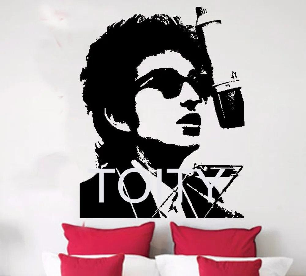 

Bob Dylan Wall Sticker American Singer Vinyl Decal Popular Music Art Decor Bar Studio Club Restaurant Home Interior Room Mural