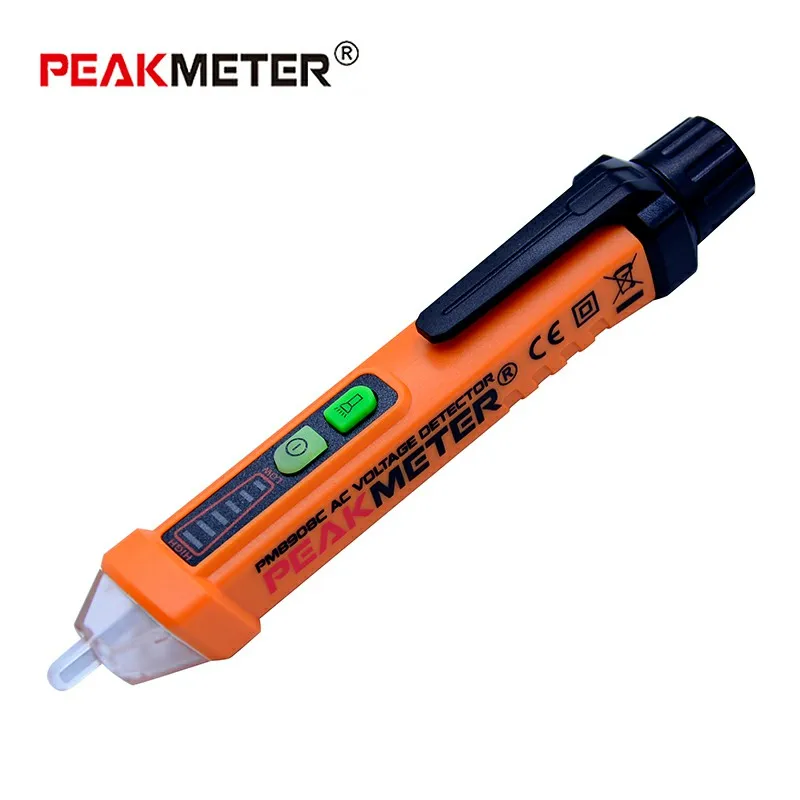 PEAKMETER PM8908C высокое качество Бесконтактный тест penci 12-1000 В детекторы напряжения переменного тока Автоматическое отключение электрическое Тестирование Карандаш+ подарок