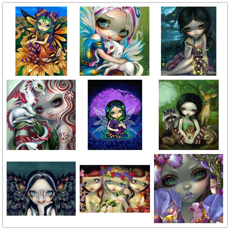 

Kexinzu Full Square/Round 5D DIY 3D Diamond Painting Diamond Embroidery Cartoon Girl Princess Cross Stitch Mosaic Decor Gift 544