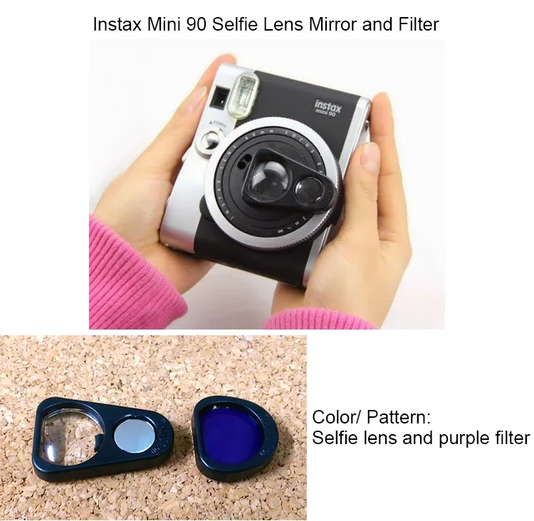 Комплект объективов Instax Mini Close Up с зеркалом для селфи и фиолетовым цветным