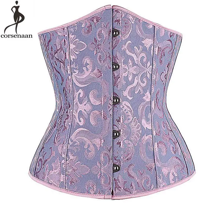 

Underbust Jacquard Floral Corset Sexy Korsett For Women Boned Waist Slimming Gothic Bustier Black Nude Red Gorset Korse Outwear