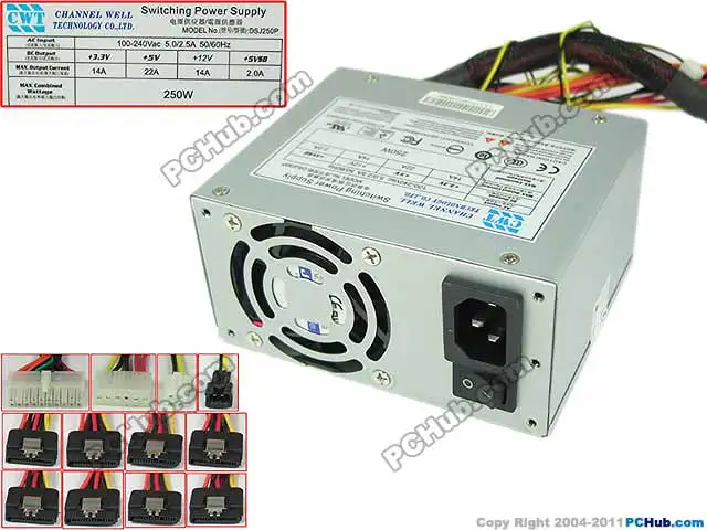 

Emacro For CWT Channel Well Technology DSJ250P Server Power Supply 250W PSU For Haikang video recorder