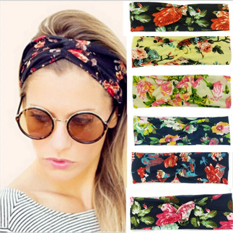

1PC Fashion Women Girls Elastic Twisted Knotted Headband Wide Stretch Headwear Hair Styling Accessories