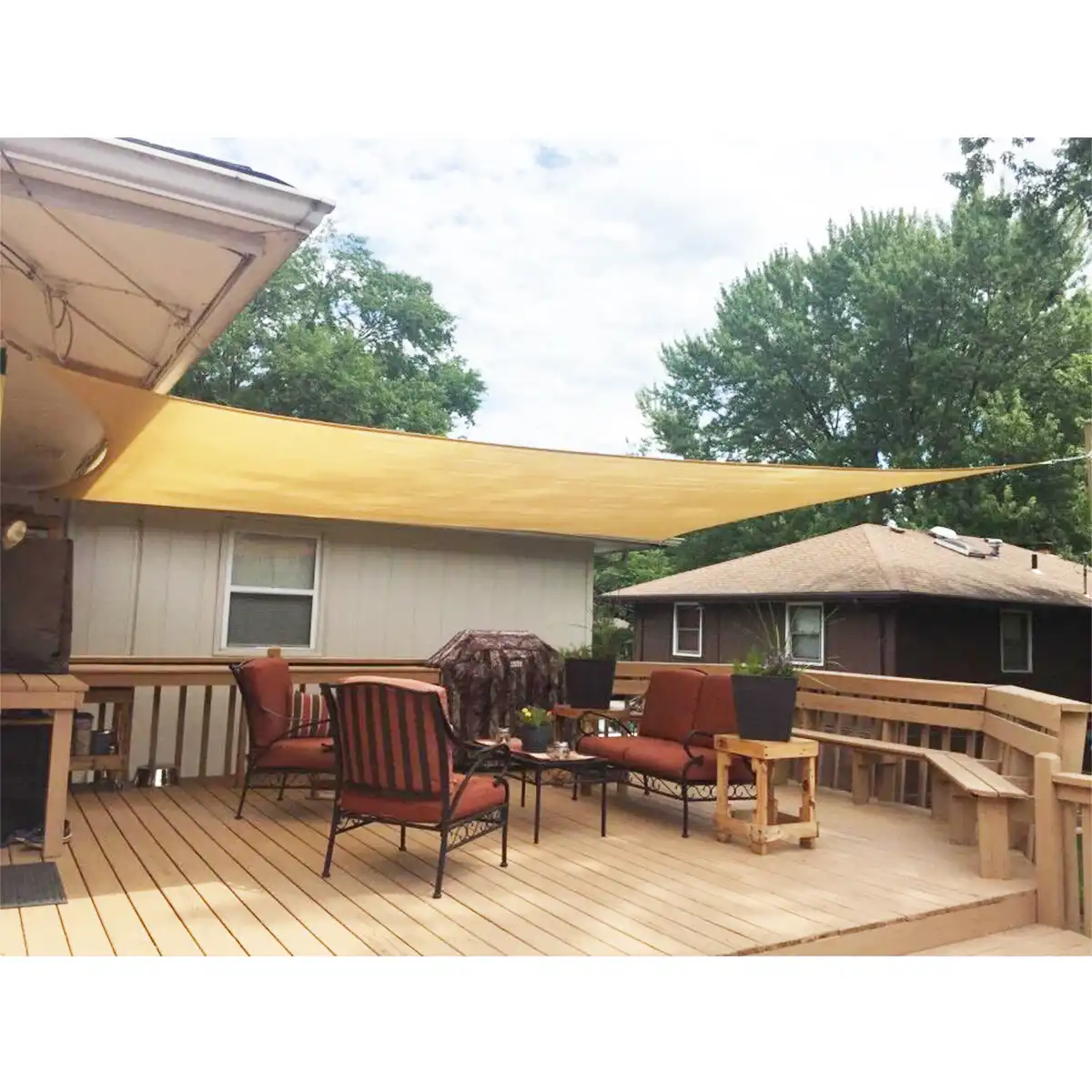 Green dark green sand rectangle 3x4m 3x5m sunshade cloth shade sails shade canopy