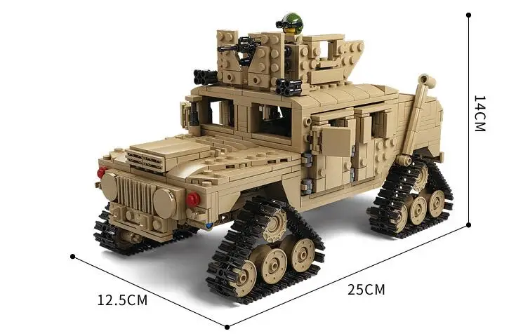 KAZI 10000 век военный M1A2 Abrams Танк пушка деформация Hummers автомобили Строительные