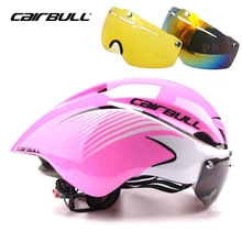 Cairbull Cycling Helmet With Goggles MTB Road Bike Bicycle Helmets Ciclismo Lens Safe Men Women Cycling Lens Glasses Helmet