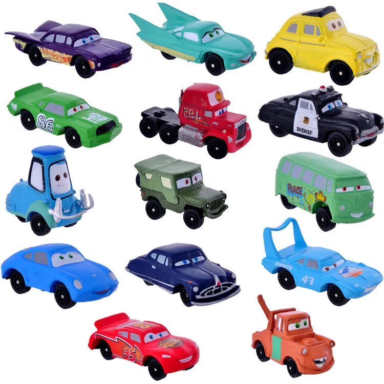 Cars Lightning McQueen Mater 14 PCS PVC Action Figure Kids Car Gift Toy US STOCK