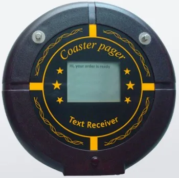 

Pocsag text message receiver, coaster pager, restaurant guest call, wireless calling pager, with led screen showing text message