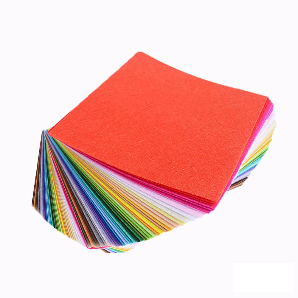 

40PCS Multicolor DIY Craft Non-Woven Felt Fabric Polyester Bag Wallet Cloth Felts Crafts Felt Fabric Clothes Sewing Supplies