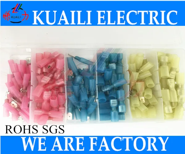 

New Electric Unit 125pcs Heat Shrink Electrical Connectors Waterproof Wire Solder Terminals Kits
