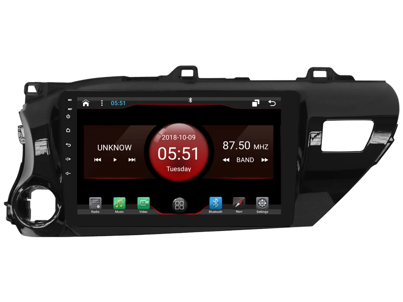 Perfect Elanmey android 8.1 car radio for toyota hilux 2016 car accessories DSP device Gps Navi multimedia bluetooth camera recorder 2