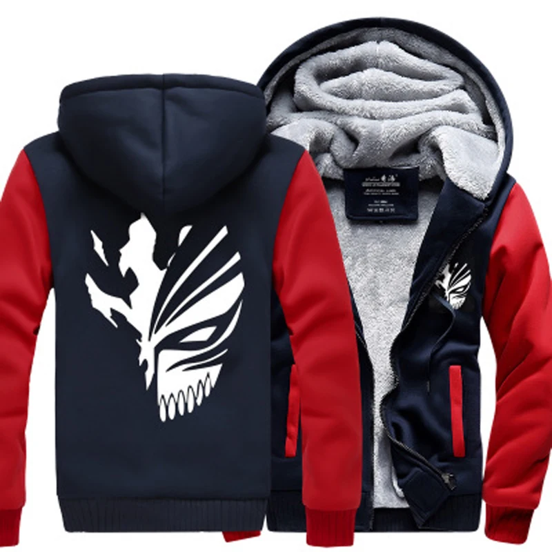 Fashion Hoody 2018 New Arrival Brand Clothing Sweatshirt Male Print Anime Bleach Kurosaki Ichigo Thicken Hoodies Zipper Jacket Fashion Hoody 2018 New Arrival Brand Clothing Sweatshirt Male Print Anime Bleach Kurosaki Ichigo Thicken Hoodies Zipper Jacket