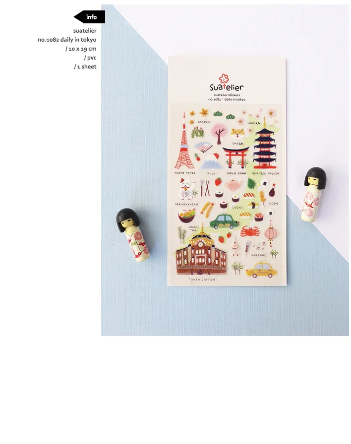 Токийские повседневные прозрачные ПВХ наклейки для скрапбукинга DIY декоративные наклейки