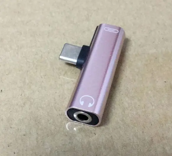 rosegold Аудио адаптер Aux с разъемом type-C 3,5 мм для huawei P30 P20 Pro Xiaomi Mi 8 6 samsung S8 S9 Plus 3,5 мм адаптер для наушников - Цвет: rosegold