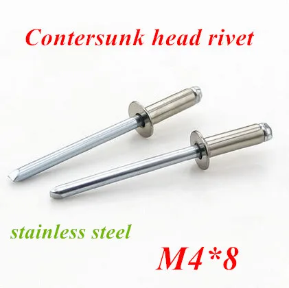 Заклепки с потайной головкой из нержавеющей стали 100 шт./лот M4 * 8|rivet bracelet|rivet