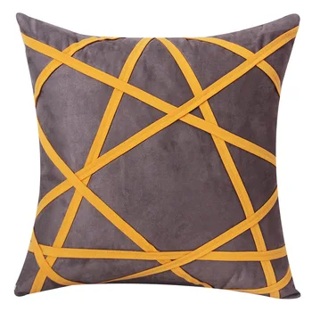 

Unique Creative Velvet Cushion Cover Living Room Decorative Pillow Case Yellow Bundle Rope Pillow Case For Sofa Chair Couch