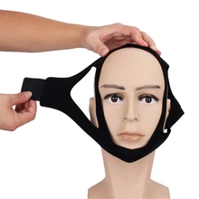 Пояс для храпа с защитой от храпа и апноэ во время сна, поддерживающий ремень для подбородка для мужчин и женщин, инструменты для сна, черный цвет