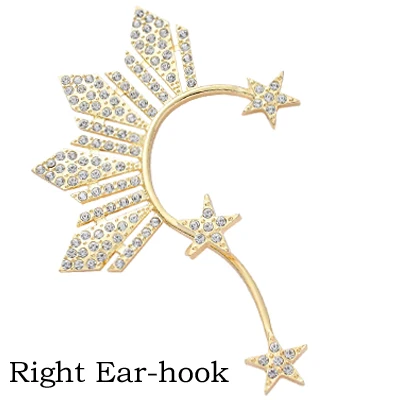 1Pcs Lovely Simple Star Ear Clip on Earrings for Women Accessories Hyperbole Big Earring without Piercing Fashion Ornaments Gift 