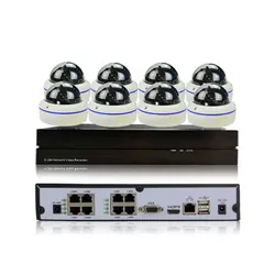 HJT 48 В POE 8CH 1080P Full HD NVR комплект POE CCTV Системы (8) 2.0MP Крытый IP Камера Водонепроницаемый P2P Onvif мониторинга безопасности комплект