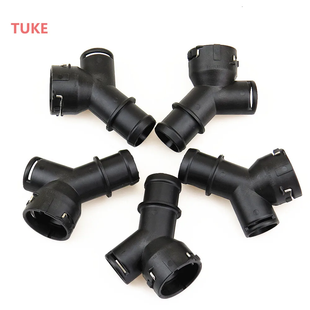 TUKE Car Engine Radiator Tee Connector Piece Hose For A3 TT Seat VW EOS
