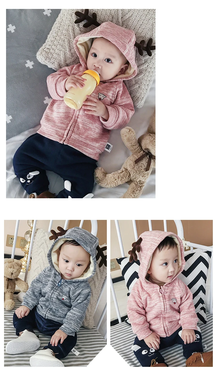 Lemonmiyu/Детские стеганые пальто на молнии; сезон весна-осень; хлопковая верхняя одежда для новорожденных; модные куртки с капюшоном с круглым вырезом и изображением щенка для младенцев
