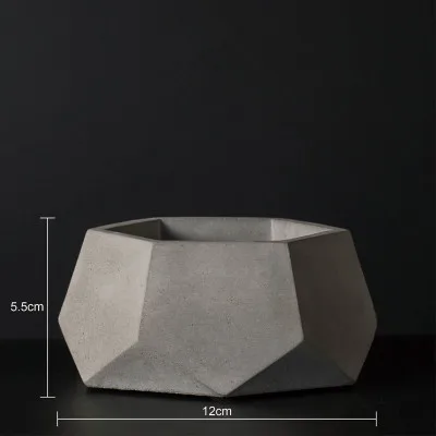 

Geometric polygon Concrete Flower Pot Making Silicone Mold Handmade for Succulent Plants Cactus DIY Cement Vase Mould