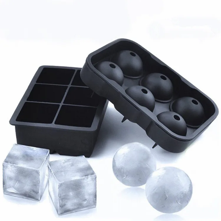 1PC Large Size 6 Cell Ice Ball Mold Silicone Cube Trays Whiskey Maker Molds For Party Bar QA 104 | Дом и сад
