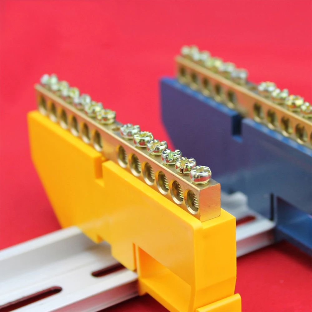 

1pcs distribution box rail terminal block Flame retardant plastic wire arc terminal block Connector terminal 6 8 10 12 hole
